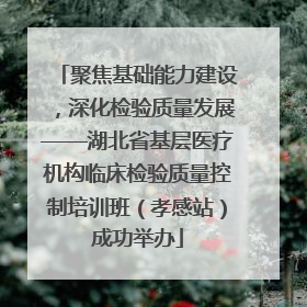 聚焦基础能力建设，深化检验质量发展——湖北省基层医疗机构临床检验质量控制培训班（孝感站）成功举办